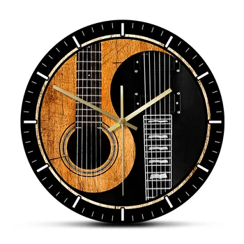 Yin Yang Guitar Bass Printed Wall Clock Acoustic Guitar Silent Non-ticking Wall Watch Music Studio Decor Musician Guitarist Gift
Yin Yang Guitar Bass Printed Wall Clock Acoustic Guitar Silent Non-ticking Wall Watch Music Studio Decor Musician Guitarist Gift
