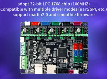 3D printer board SGen_L 32-bit controller compatible with Marlin2.0 and smoothie firmware.Support multiple types of drives
3D printer board SGen_L 32-bit controller compatible with Marlin2.0 and smoothie firmware.Support multiple types of drives