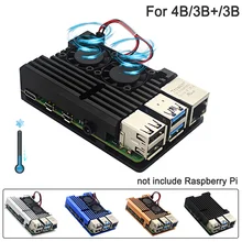 Raspberry Pi 4 4B Metal Case Raspberry Pi Case with Dual Cooling Fan Aluminium Alloy Protection Cases for RPI 4/4B
Raspberry Pi 4 4B Metal Case Raspberry Pi Case with Dual Cooling Fan Aluminium Alloy Protection Cases for RPI 4/4B