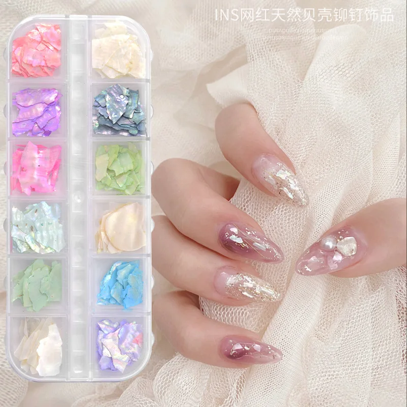 12Grids Abalone Shell Golden geometryNail Holographic Nail Art Decorations Stone Slice Glitter Flake Nail Polish SequinsManicure
12Grids Abalone Shell Golden geometryNail Holographic Nail Art Decorations Stone Slice Glitter Flake Nail Polish SequinsManicure
