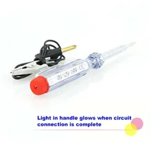 6V 12V 24V DC Car Voltage Circuit Tester Fuses and Light Socket Tester VoltMet Long Probe Pen For Bulb Automobile Maint
6V 12V 24V DC Car Voltage Circuit Tester Fuses and Light Socket Tester VoltMet Long Probe Pen For Bulb Automobile Maint