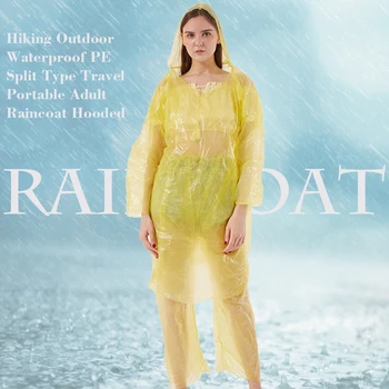 Touring Travel Portable Camping Adult Raincoat Split Type Sports Easy Carry PE Transparent Hooded Outdoor Waterproof Emergency 
Touring Travel Portable Camping Adult Raincoat Split Type Sports Easy Carry PE Transparent Hooded Outdoor Waterproof Emergency