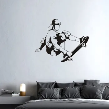 

Skateboarding Wall Sticker Decal Skiing Posters Vinyl Wall Decals Pegatina Decor Mural Skating Car Decal Sticker