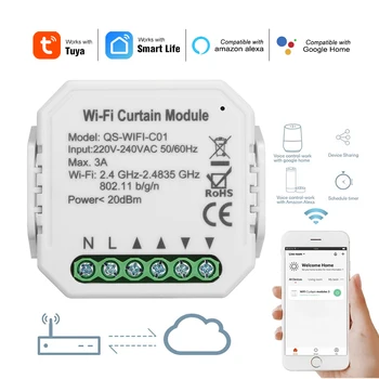 Smart home WiFi Curtain Switch Module for Roller Shutter Blind Motor voice control work with Google Home Alexa Tuya Smart Life
Smart home WiFi Curtain Switch Module for Roller Shutter Blind Motor voice control work with Google Home Alexa Tuya Smart Life