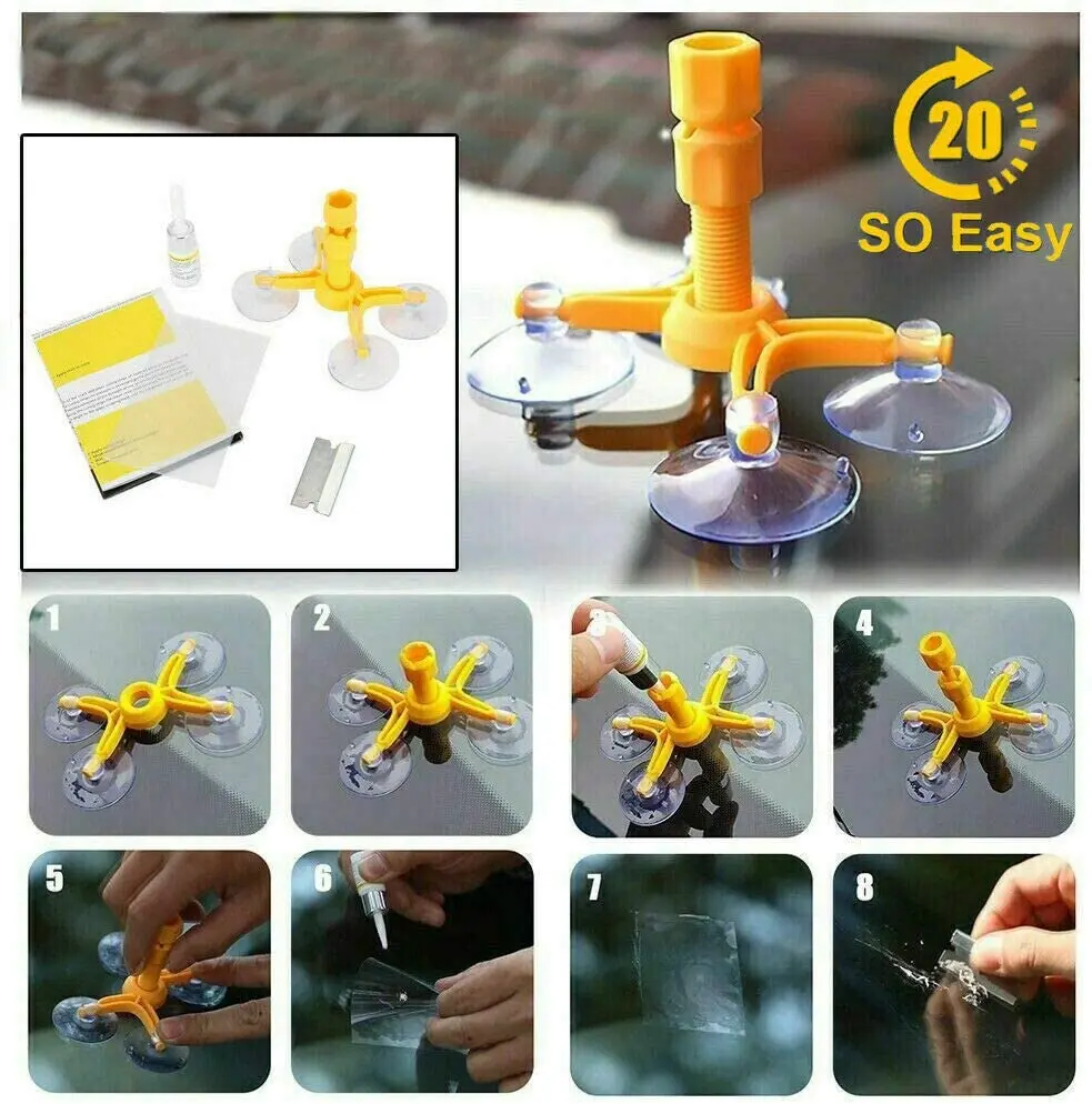 Glass Repair Windshield Kit Resin Quick Repair for Crack Chip Corrector Windscreen protection Window Repair
Glass Repair Windshield Kit Resin Quick Repair for Crack Chip Corrector Windscreen protection Window Repair