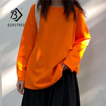 7 Colors Autumn Women Basic Solid T-Shirt Oversize Cotton O-Neck Orange Tees Spring Casual Full Sleeve Loose Bottoming Tops T094
7 Colors Autumn Women Basic Solid T-Shirt Oversize Cotton O-Neck Orange Tees Spring Casual Full Sleeve Loose Bottoming Tops T094