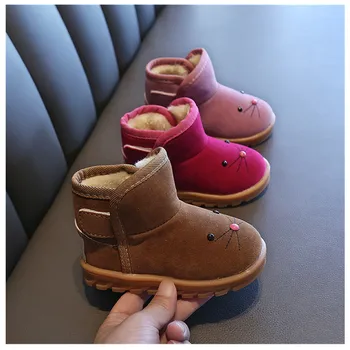 New Winter Fashion Girls Cat face Snow Boots Girls Boys Soft Leather Shoes Toddler Children Casual cold winter Booties XZ19088
New Winter Fashion Girls Cat face Snow Boots Girls Boys Soft Leather Shoes Toddler Children Casual cold winter Booties XZ19088