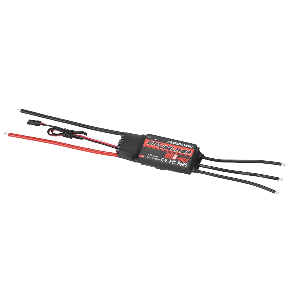 SKYWALKER 80A 2~6S Brushless ESC Electronic Speed Controller with 5V/5A BEC Program for RC Airplane
SKYWALKER 80A 2~6S Brushless ESC Electronic Speed Controller with 5V/5A BEC Program for RC Airplane