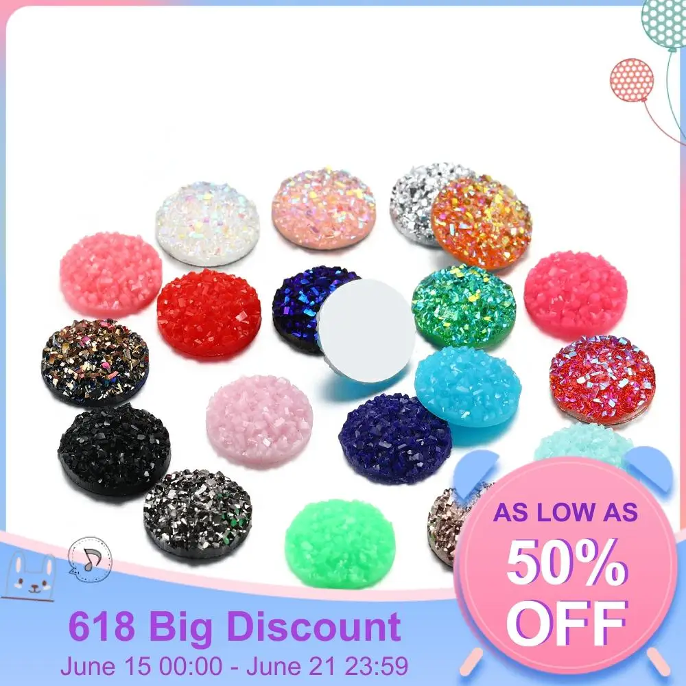30Pcs Mix Colors 12mm Convex Flat back Resin Druzy Cabochons For Diy Pendants Earrings Jewelry Making Accessories Supplies Craft
30Pcs Mix Colors 12mm Convex Flat back Resin Druzy Cabochons For Diy Pendants Earrings Jewelry Making Accessories Supplies Craft
