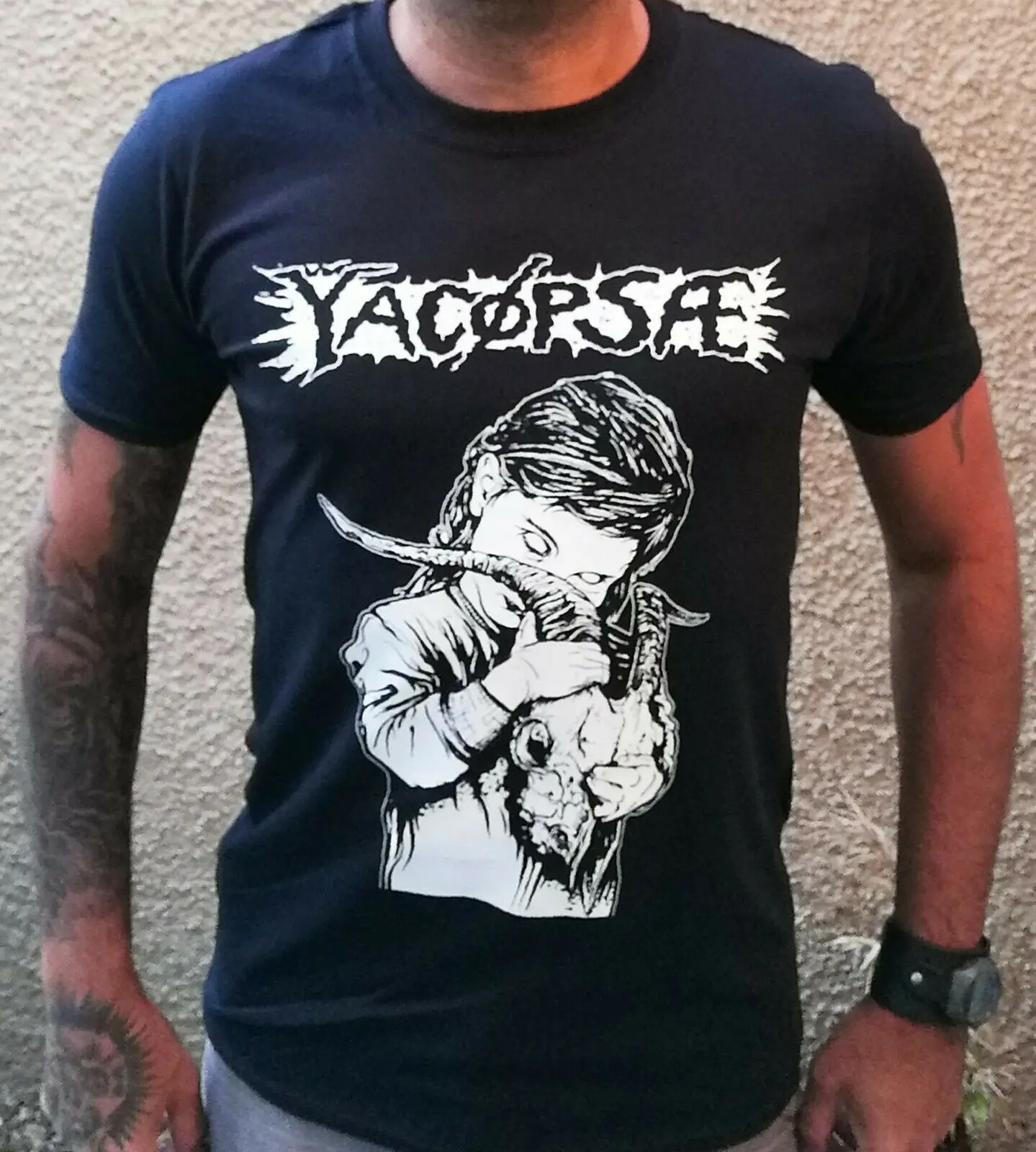 Yacopsae футболка официальная Merch Yac Pse осада инфуст powerс хардкор панк | Мужская одежда