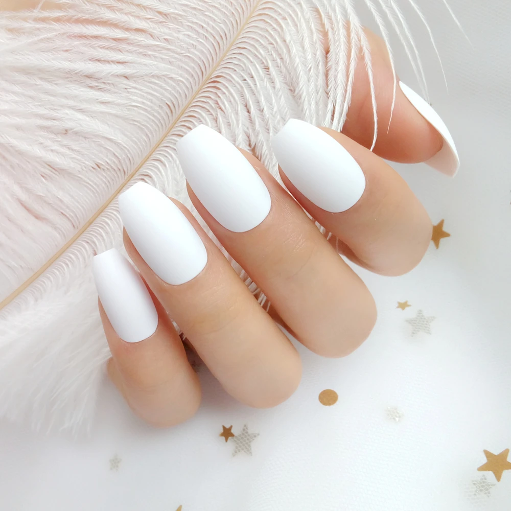 24Pcs Matte Coffin False Nails Multicolor Artificial Fake Nails With Design DIY Full Cover Tip For Manicure
24Pcs Matte Coffin False Nails Multicolor Artificial Fake Nails With Design DIY Full Cover Tip For Manicure