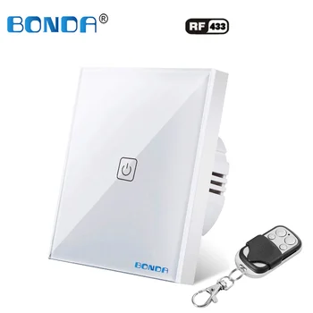 BOND Aluxury Wall Touch Sensor Switch,EU Standard Light Switch, remote control Crystal Glass switch power,1Gang 1Way ,AC220-250
BOND Aluxury Wall Touch Sensor Switch,EU Standard Light Switch, remote control Crystal Glass switch power,1Gang 1Way ,AC220-250