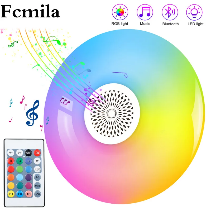 High Power Music Flying Saucer Lamp Wireless Remote Control With Audio Colorful Bluetooth Ufo Sound Light Bulb With Sound Sensor
High Power Music Flying Saucer Lamp Wireless Remote Control With Audio Colorful Bluetooth Ufo Sound Light Bulb With Sound Sensor