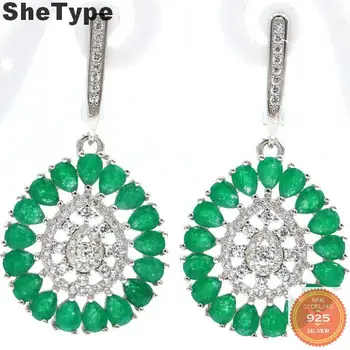 38x20mm New Arrival 8.29g Created Real Green Emerald Pink Kunzite CZ Gift 925 Solid Sterling Silver Stud Earrings
38x20mm New Arrival 8.29g Created Real Green Emerald Pink Kunzite CZ Gift 925 Solid Sterling Silver Stud Earrings