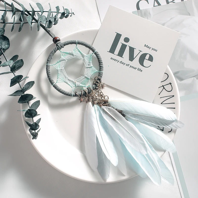 Creative dream Feather auto pendant Dream catcher pendant elegantly hand-woven birthday gift pendant graduation decoration gift
Creative dream Feather auto pendant Dream catcher pendant elegantly hand-woven birthday gift pendant graduation decoration gift
