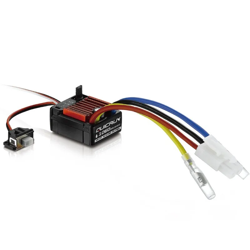 HobbyWing QuicRun 1060 RTR 60A Brushed Electronic Speed Controller ESC For 1:10 RC HSP Car Waterproof RC Car Axial scx10
HobbyWing QuicRun 1060 RTR 60A Brushed Electronic Speed Controller ESC For 1:10 RC HSP Car Waterproof RC Car Axial scx10
