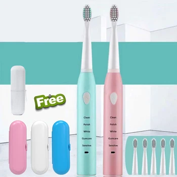 Electric Toothbrush Rechargeable Simple Sonic Toothbrush Get Gift 5 Mode Travel IPX7 Waterproof Toothbrush Soft 5 Brush Head
Electric Toothbrush Rechargeable Simple Sonic Toothbrush Get Gift 5 Mode Travel IPX7 Waterproof Toothbrush Soft 5 Brush Head