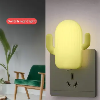 

BRELONG cactus light control induction night light with switch LED bedroom bed energy saving lamp