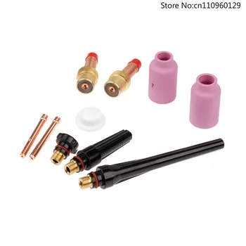 10PCS TIG Welding Gas Lens Accessory Kit (1/16") Nozzle Cup & Collet Consumables Kit Fit for Torch 17/18/26
10PCS TIG Welding Gas Lens Accessory Kit (1/16") Nozzle Cup & Collet Consumables Kit Fit for Torch 17/18/26