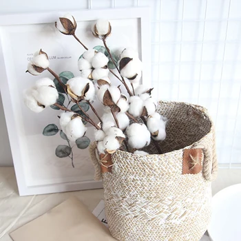 4Pcs 10 Heads Dried Cotton Stems Home Decor Natural Dry Cotton Artificial Plant Flower Long Branch Wedding Party Decor 
4Pcs 10 Heads Dried Cotton Stems Home Decor Natural Dry Cotton Artificial Plant Flower Long Branch Wedding Party Decor