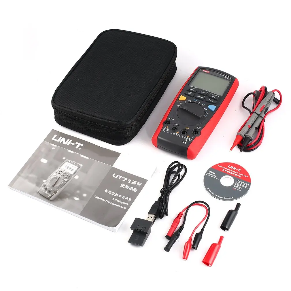 Intelligent Digital Multimeter UNIT DC/AC Volt Current Meter Handheld Ammeter Diode Capacitance Tester 20000 MultitesterUT71A
Intelligent Digital Multimeter UNIT DC/AC Volt Current Meter Handheld Ammeter Diode Capacitance Tester 20000 MultitesterUT71A