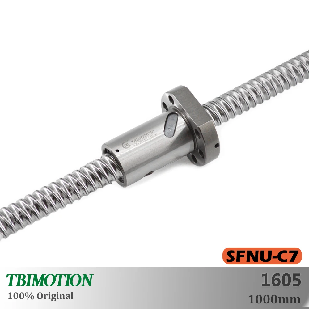 TBI Motion SFNU1605 C7 Ball Screw SFU1605 1000mm High Precision Flange thread shaft CNC parts accessories Ball nut
TBI Motion SFNU1605 C7 Ball Screw SFU1605 1000mm High Precision Flange thread shaft CNC parts accessories Ball nut