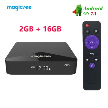 Magicsee N5 android 7.1 smart tv box Amlogic S905X Quad-core 2GB 16GB android box 2.4G+5G Wifi BT4.1 set top box 4k media player
Magicsee N5 android 7.1 smart tv box Amlogic S905X Quad-core 2GB 16GB android box 2.4G+5G Wifi BT4.1 set top box 4k media player
