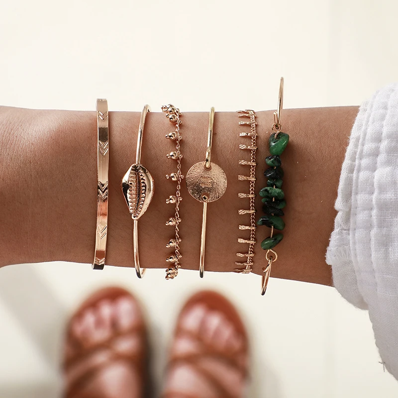 docona Boho Shell Green Stone Leaf Multilayer Bracelet Set for Women Geometric Open Adjustable Bangle Set Party Jewelry 8168
docona Boho Shell Green Stone Leaf Multilayer Bracelet Set for Women Geometric Open Adjustable Bangle Set Party Jewelry 8168