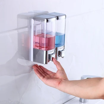 Liquid Double Soap Dispenser Chrome Wall Mounted Shower Facility Shampoo Soap Dispenser Bathroom Accessories 
Liquid Double Soap Dispenser Chrome Wall Mounted Shower Facility Shampoo Soap Dispenser Bathroom Accessories