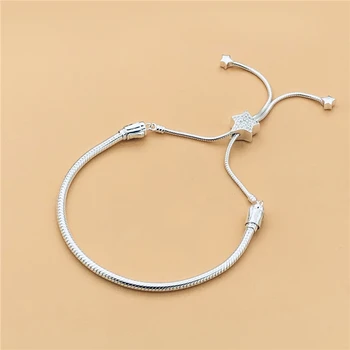Cefuny 925 Sterling Silver Moments Pave Star and Snake Chain Sliding Bracelet with Star shaped Sliding Clasp Adjustable Bracelet
Cefuny 925 Sterling Silver Moments Pave Star and Snake Chain Sliding Bracelet with Star shaped Sliding Clasp Adjustable Bracelet