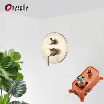 Onyzpily Brushed Gold Replace Mixer Valve 2 Water Ways Shower Faucet Spool Mixer Valve Shower Faucet Cartridge 
Onyzpily Brushed Gold Replace Mixer Valve 2 Water Ways Shower Faucet Spool Mixer Valve Shower Faucet Cartridge