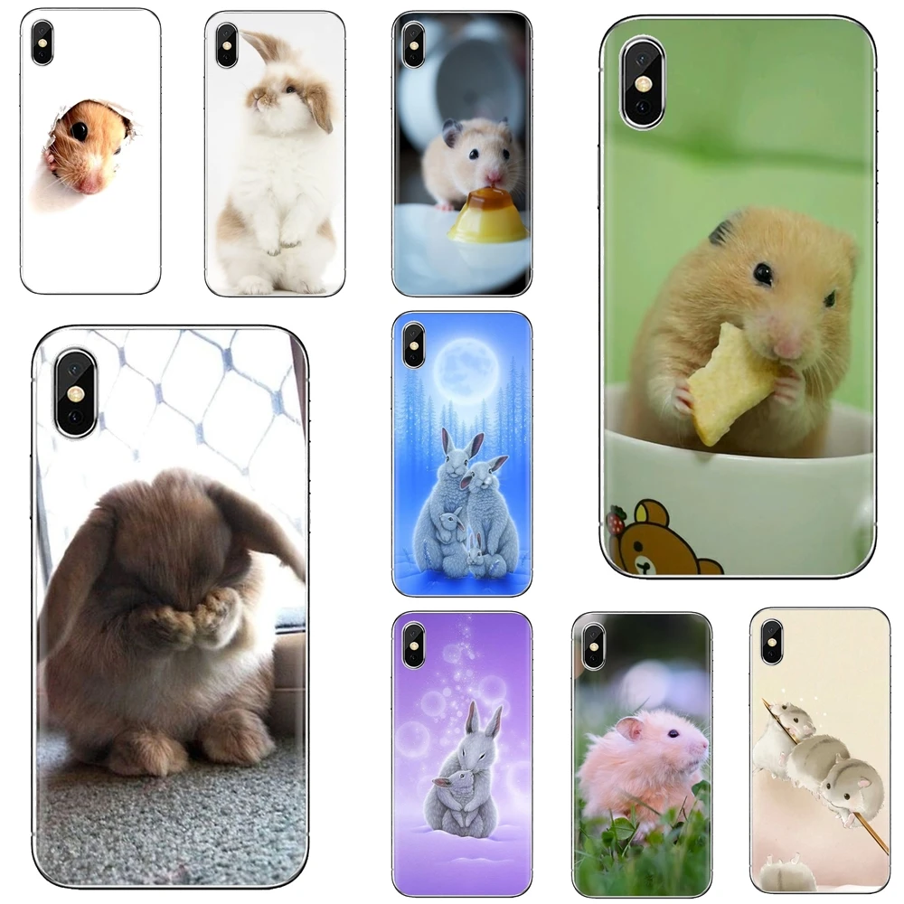 Мягкий чехол из ТПУ с кроличьими мышками для iPod Touch iPhone 11 Pro 4 4S 5 5S SE 5C 6 6S 7 8 X XR XS Plus