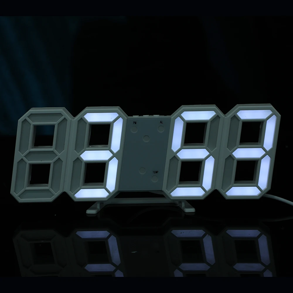 New 3D LED Digital Wall Clock Date Time Nightlight Display Table Desktop Clocks Alarm Clock Home Living Room Decor Modern Design
New 3D LED Digital Wall Clock Date Time Nightlight Display Table Desktop Clocks Alarm Clock Home Living Room Decor Modern Design