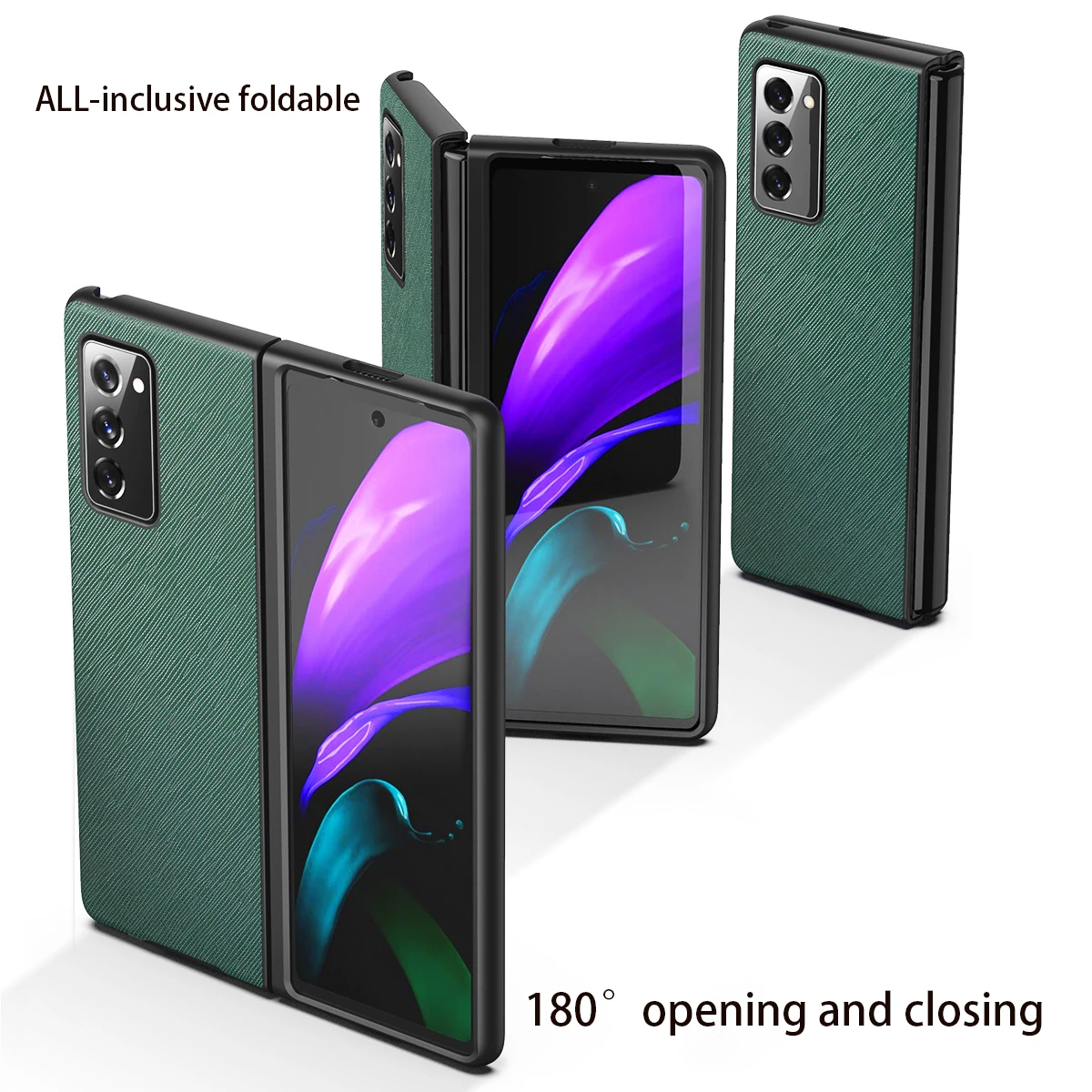 

Leather Flip Foldable Case for Samsung Galaxy Z Fold 2 Cover Cases SM F916B SM F916N W21 Z Fold 2 5G Full Protection Phone Shell