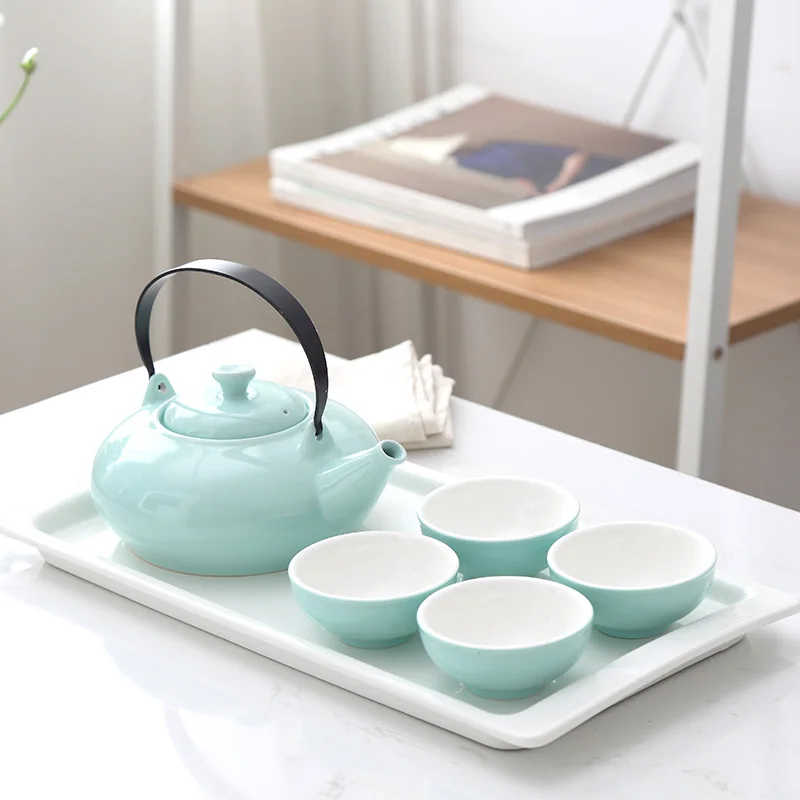 Drinkware Japanese simple ceramic home small fresh pure teapot cup set kung fu tea tea set afternoon tea
Drinkware Japanese simple ceramic home small fresh pure teapot cup set kung fu tea tea set afternoon tea