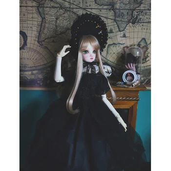 Retro Off Shouders Dress Trailing Skirt with Hat Doll Accessories for 1/4 or 1/6 BJD Dolls - No Doll 
Retro Off Shouders Dress Trailing Skirt with Hat Doll Accessories for 1/4 or 1/6 BJD Dolls - No Doll