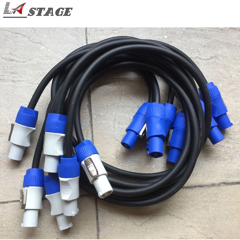 Free Shipping 8pcs/lot 1.5mm2 1-10M Powercon Extended Cable For Co2 Jets/230W/200W Moving Beams 7R/5R | Лампы и освещение