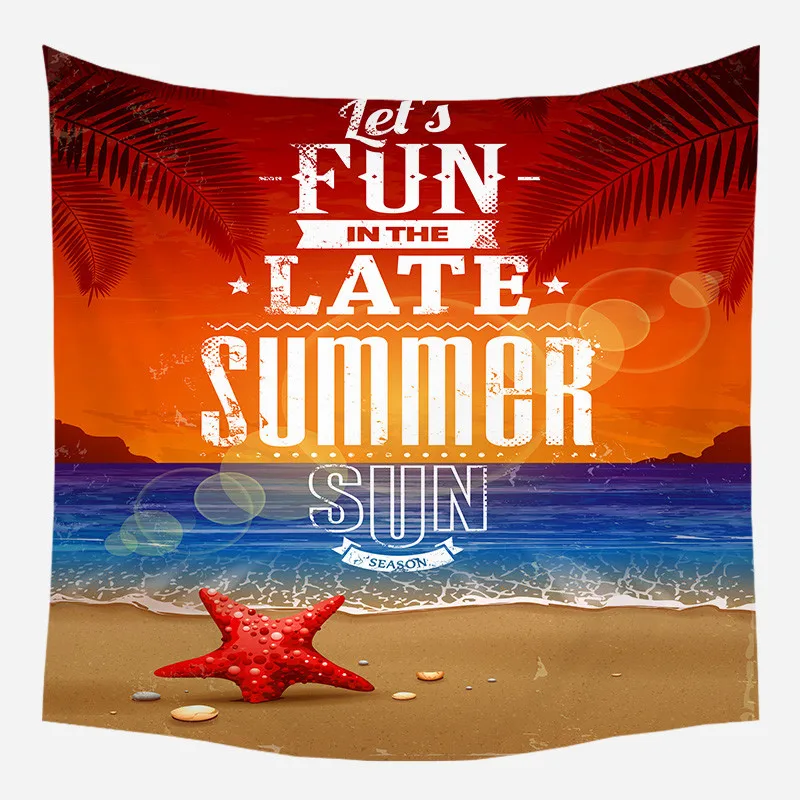 Vacation Style Tapestry Wall Hanging Summer Sea Pattern Blanket Colorful Carpet Multifunction Beach Towel Bedroom Decoration
Vacation Style Tapestry Wall Hanging Summer Sea Pattern Blanket Colorful Carpet Multifunction Beach Towel Bedroom Decoration