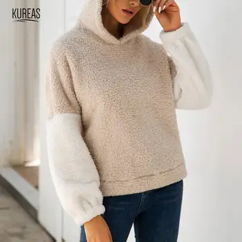 Kureas Women Teddy Hoodies Winter Autumn Fashion Patchwork Warm Pullovers Long Sleeve Fleece Cat Ear Casual Sweatshirt Tops
Kureas Women Teddy Hoodies Winter Autumn Fashion Patchwork Warm Pullovers Long Sleeve Fleece Cat Ear Casual Sweatshirt Tops