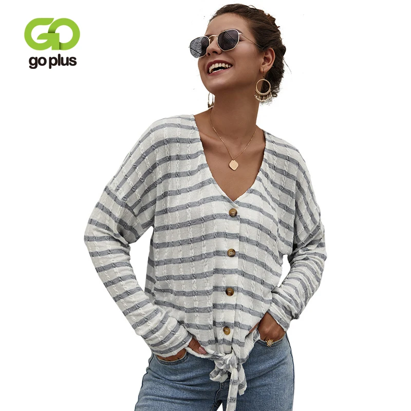 GOPLUS Black Women's Sweater Autumn Thin Striped V-Neck Long Sleeve Buttons Pullovers Sweaters For Women Jersey Mujer Invierno
GOPLUS Black Women's Sweater Autumn Thin Striped V-Neck Long Sleeve Buttons Pullovers Sweaters For Women Jersey Mujer Invierno
