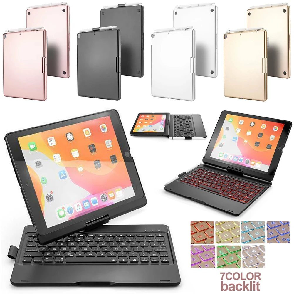 Backlit Wireless Keyboard Case For iPad 7th 10.2 inch 360 Rotation Bluetooth Keyboard Cover For iPad 10.2'' 2019 Tablet Case
Backlit Wireless Keyboard Case For iPad 7th 10.2 inch 360 Rotation Bluetooth Keyboard Cover For iPad 10.2'' 2019 Tablet Case