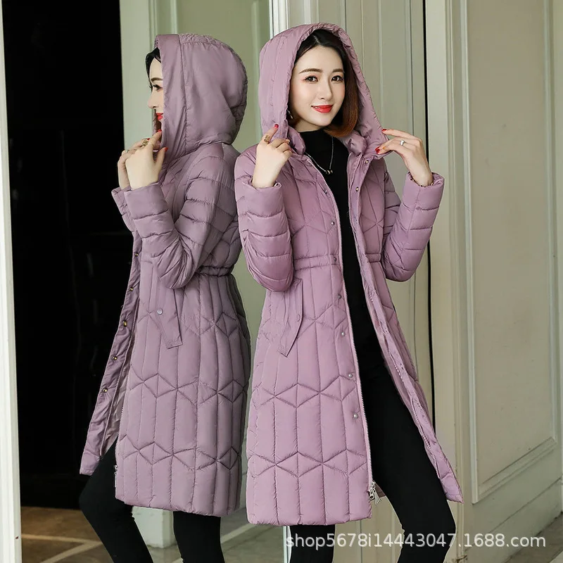 2019 Winter on New Style Fashion Middle-aged Slim Fit Slimming Light Tight Waist Hugging Long Wave Pattern down Jacket Cotton-pa
2019 Winter on New Style Fashion Middle-aged Slim Fit Slimming Light Tight Waist Hugging Long Wave Pattern down Jacket Cotton-pa