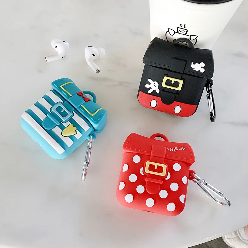 New Cute Cartoon Mickey Minnie Mouse Backpack Headphone Case For Apple Airpods 1 2 Silicone Protection Earphone Cover Cases
New Cute Cartoon Mickey Minnie Mouse Backpack Headphone Case For Apple Airpods 1 2 Silicone Protection Earphone Cover Cases
