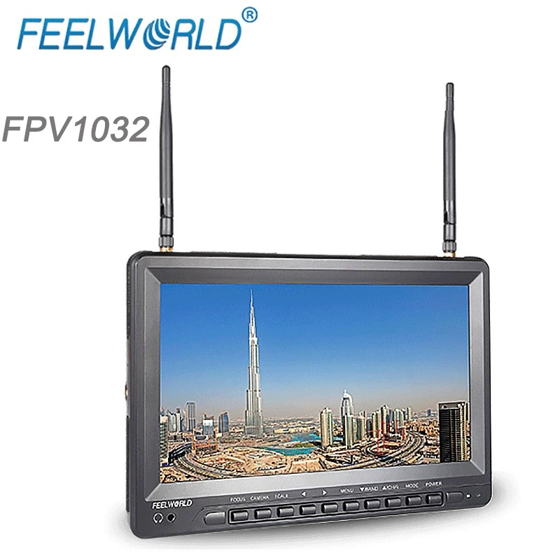 Feelworld 10.1 Inch IPS 1024x600 FPV Monitor for GoPro with Built-in Battery Dual 5.8G 32CH Diversity Receiver FPV1032
Feelworld 10.1 Inch IPS 1024x600 FPV Monitor for GoPro with Built-in Battery Dual 5.8G 32CH Diversity Receiver FPV1032