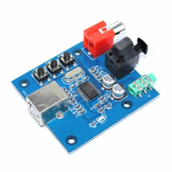 PCM2704 USB sound card DAC decoder board / USB input / coaxial fiber and analog output / HIFI decoder board
PCM2704 USB sound card DAC decoder board / USB input / coaxial fiber and analog output / HIFI decoder board