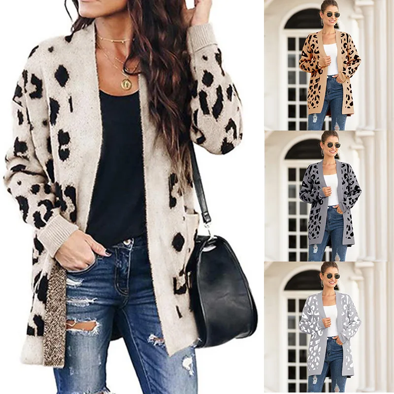 Sexy Women's Sweater Cardigan Sweater Mid Length Leopard Print 2020 Autumn and Winter New Sweater Women's Cardigan Sweater
Sexy Women's Sweater Cardigan Sweater Mid Length Leopard Print 2020 Autumn and Winter New Sweater Women's Cardigan Sweater