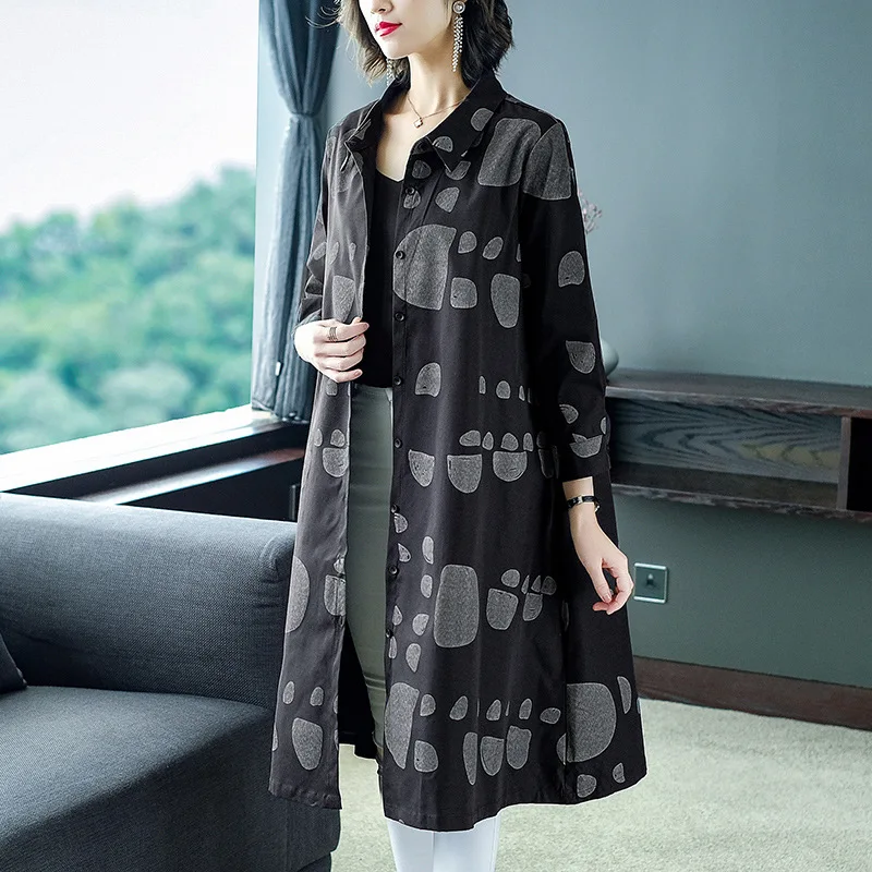 Middle-aged Trench Coat Women's 2019 Autumn New Style Mid-length Large Size Dress Elegant Elegant Mom Autumn Coat Fashion
Middle-aged Trench Coat Women's 2019 Autumn New Style Mid-length Large Size Dress Elegant Elegant Mom Autumn Coat Fashion