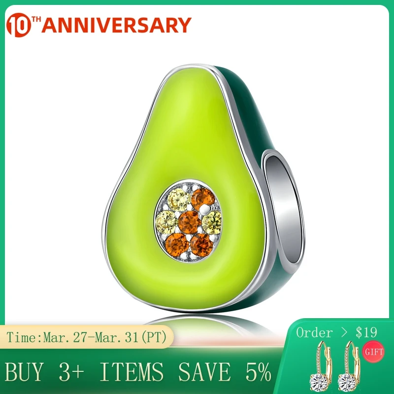CodeMonkey 925 Sterling Silver Jewelry Green Enamel Avocado Fruit Charm for Original Silver Bracelet Women Jewelry Making C129
CodeMonkey 925 Sterling Silver Jewelry Green Enamel Avocado Fruit Charm for Original Silver Bracelet Women Jewelry Making C129