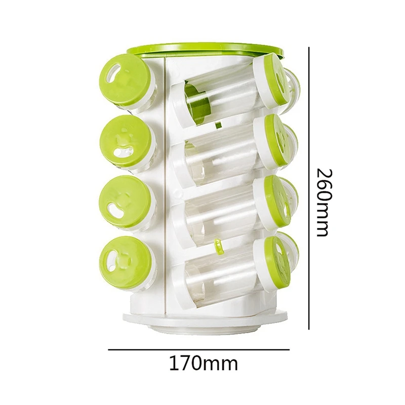 Spice Jar Pepper Shaker Box Seasoning Cans Pepper Salt Cruet Plastic Bottle Kitchen Spice Rack Set 16Pcs Jars + 1Pc Rack Holde
Spice Jar Pepper Shaker Box Seasoning Cans Pepper Salt Cruet Plastic Bottle Kitchen Spice Rack Set 16Pcs Jars + 1Pc Rack Holde