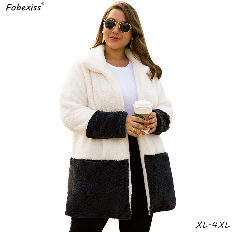 White Faux Fur Coat Women Plus Size 4XL Long Teddy Coat Pockets Fuzzy Thick Jacket Outwear 2019 Fashion Warm Winter Coat Woman
White Faux Fur Coat Women Plus Size 4XL Long Teddy Coat Pockets Fuzzy Thick Jacket Outwear 2019 Fashion Warm Winter Coat Woman